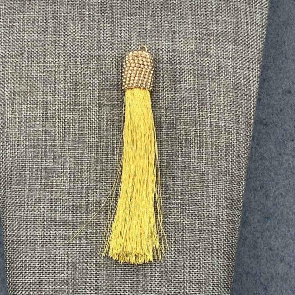 Gold Tassel Seed Bead Cap Hook Handmade Fringe DIY Pendant Retro Soft Girl